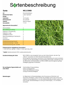 MELCOMBI, t. Bastardweidelgras - Lolium hybridum