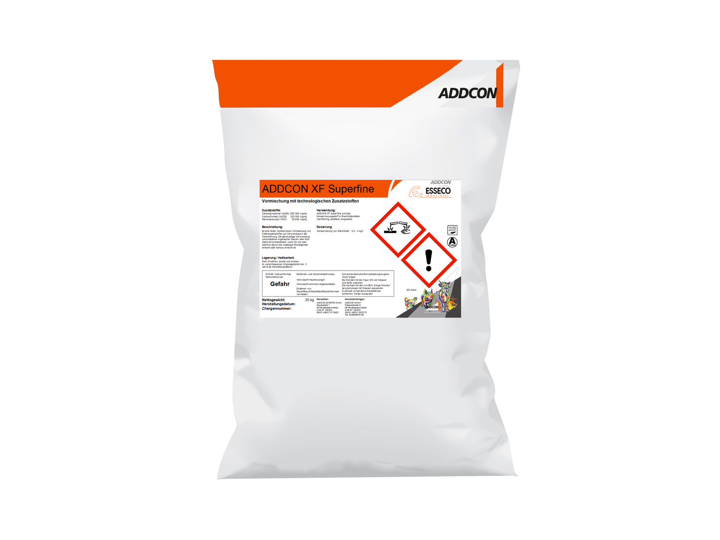 ADDCON XF Superfine 25 kg Sack – Futtermittelzusatz für Futterhygiene und Schutz vor Schimmel, Hefen und Bakterien